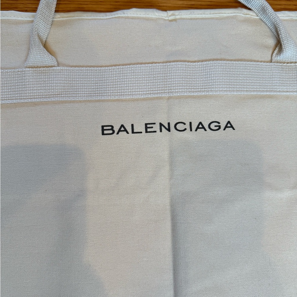 Balenciaga Cream Ecru Canvas Garment Bag